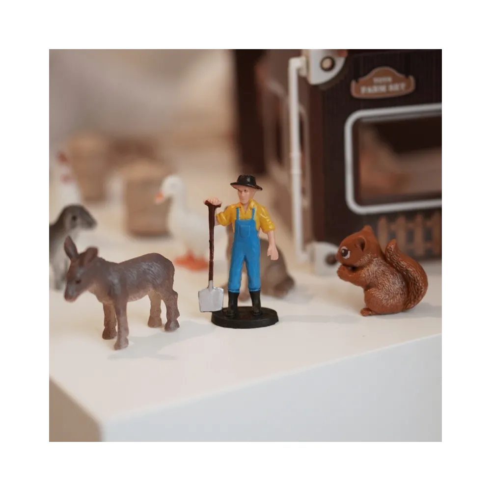 WOOPIE Zestaw Mały Rolnik Farma Zagroda + Zwierzęta i Akcesoria