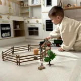 WOOPIE Zestaw Mini Farma Traktor Zwierzęta Osada Farma Rolnik 1:24