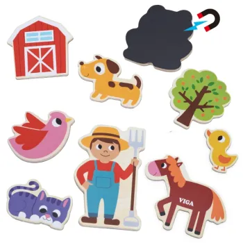 VIGA Magnetyczni Przyjaciele z Farmy 20 szt. Magnesów – Kreatywna Zabawa z Wiejskimi Zwierzątkami