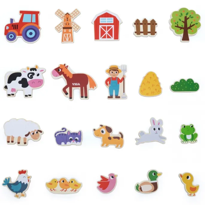 Zestaw magnesów drewnianych VIGA