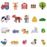 VIGA Magnetyczni Przyjaciele z Farmy 20 szt. Magnesów – Kreatywna Zabawa z Wiejskimi Zwierzątkami