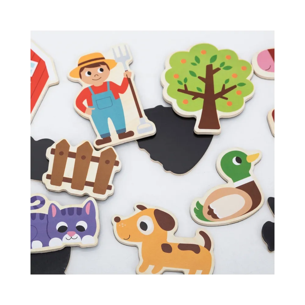 VIGA Magnetyczni Przyjaciele z Farmy 20 szt. Magnesów – Kreatywna Zabawa z Wiejskimi Zwierzątkami