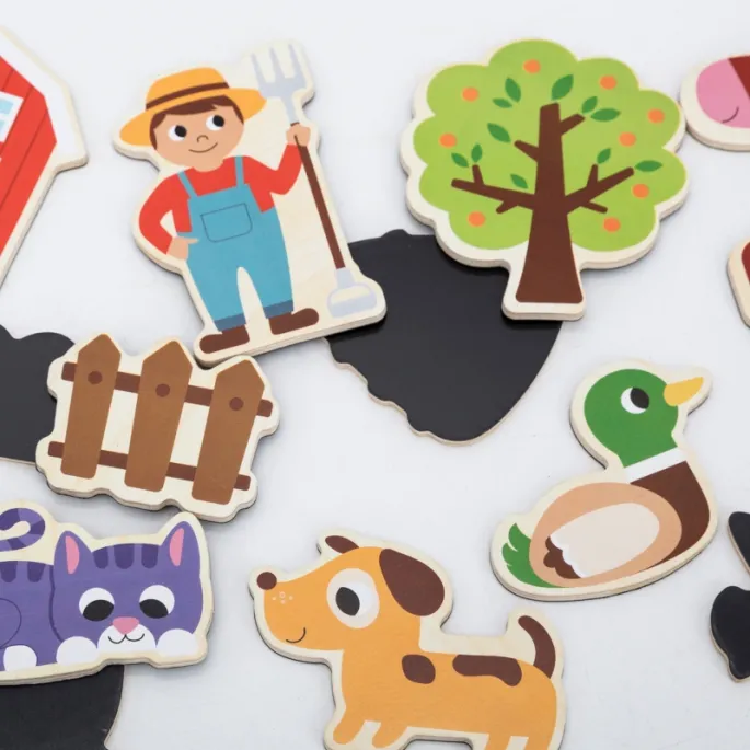 Kolorowe figurki zwierząt gospodarskich