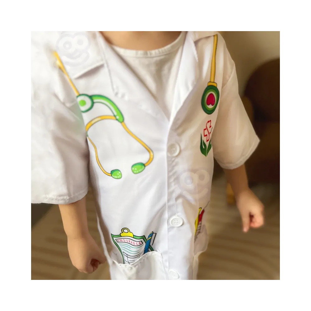 WOOPIE Strój Fartuch Lekarza Doktora Ubranko dla Dzieci do ok. 120 cm