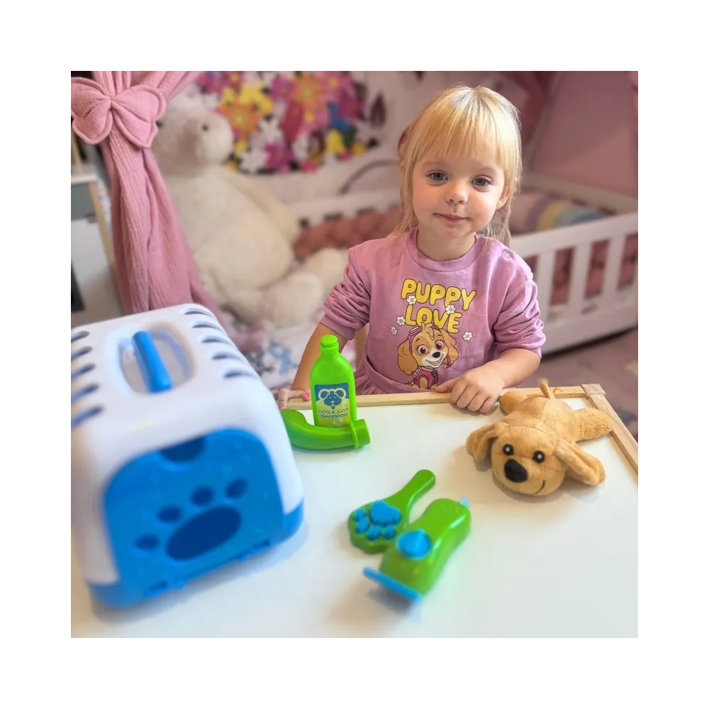 WOOPIE Zestaw Małego Weterynarza Piesek Transporter 6 el.