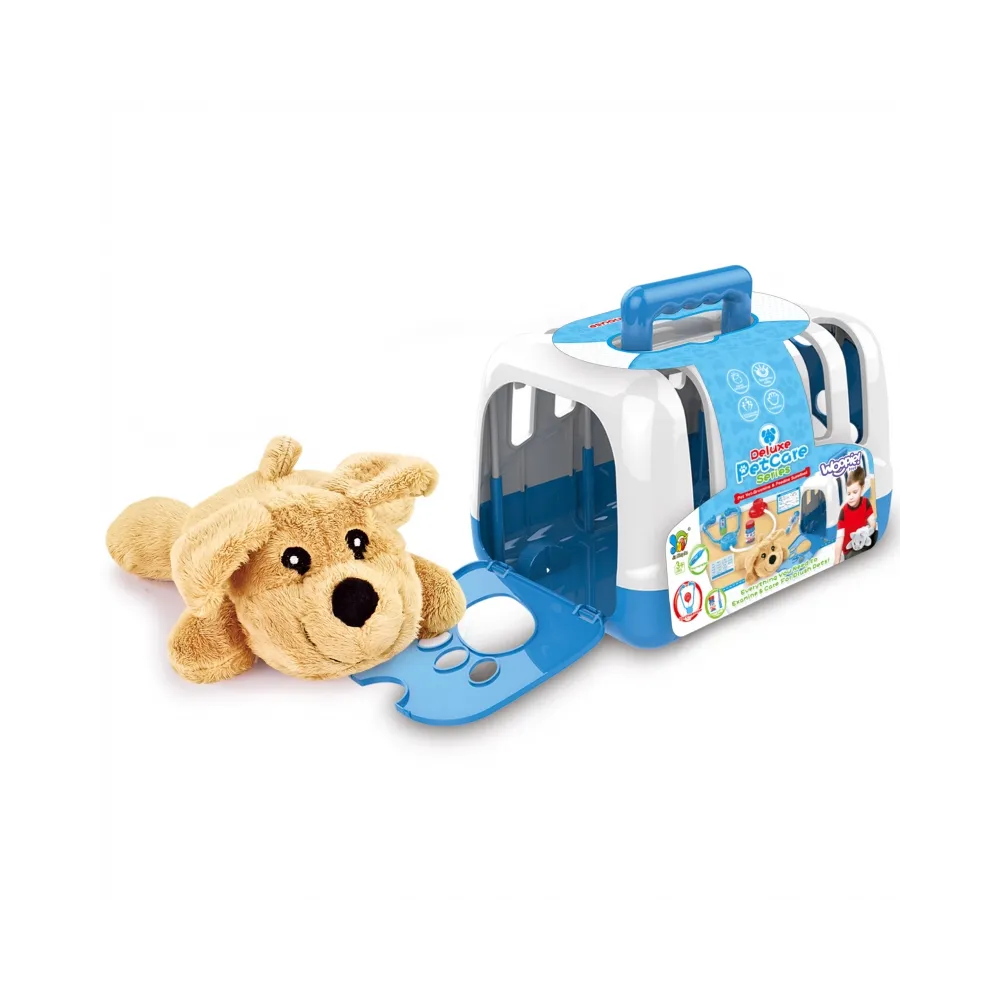 WOOPIE Zestaw Małego Weterynarza Piesek Transporter 6 el.