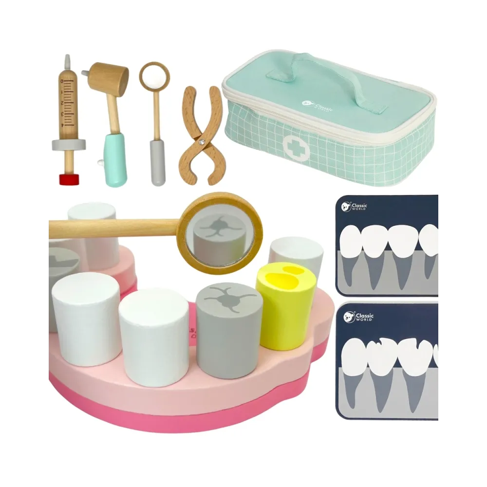 CLASSIC WORLD Zestaw Małego Dentysty Walizka Lekarza 18 el.