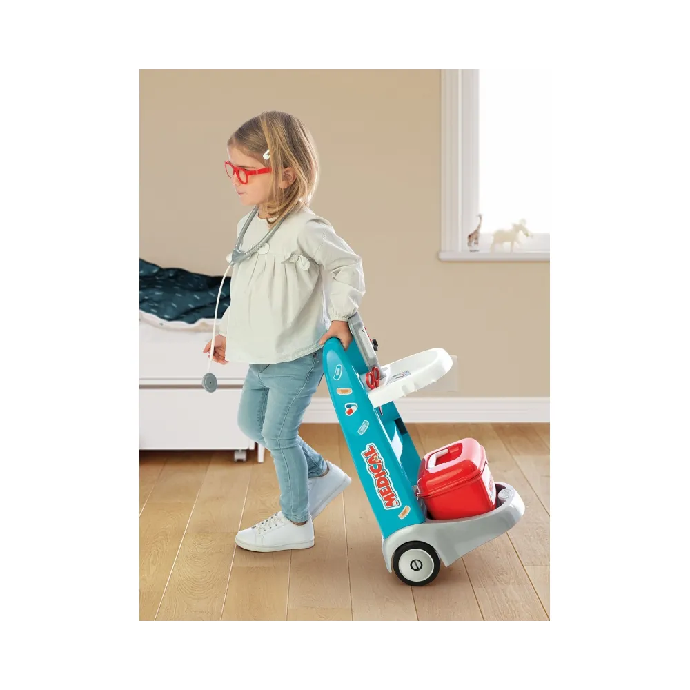 SMOBY Elektroniczny Wózek Medyczny Lekarski 16 akcesoriów