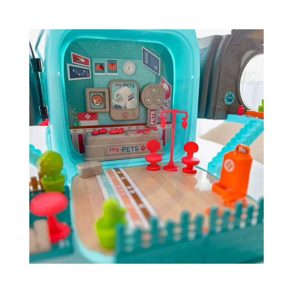 WOOPIE Zestaw Małego Weterynarza 3w1 Domek w Plecaku Piesek