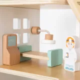 VIGA Drewniany Szpital Z Karetką Winda Zestaw 15 el