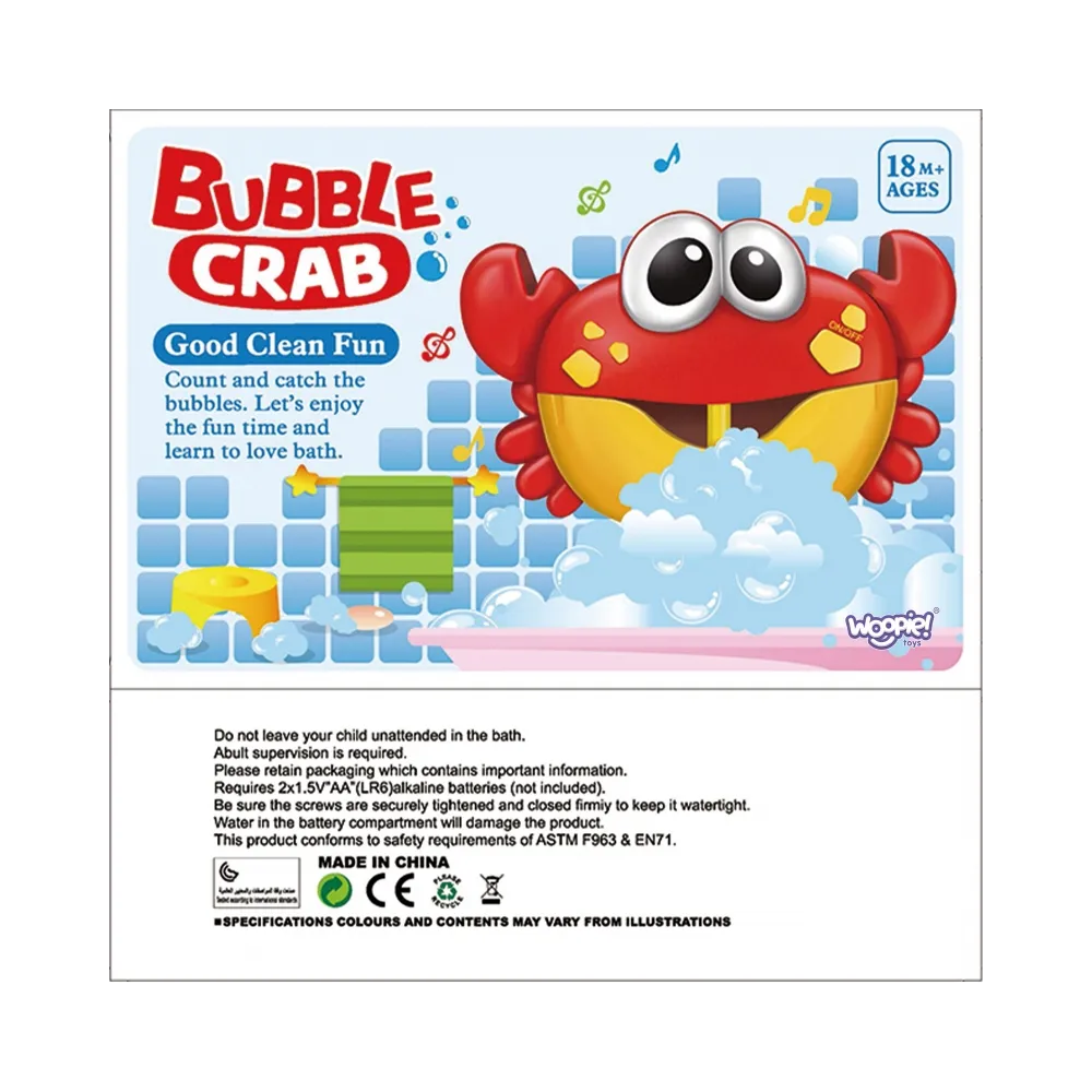 WOOPIE BABY Zabawka do Kąpieli Krab do Robienia Piany z Melodią