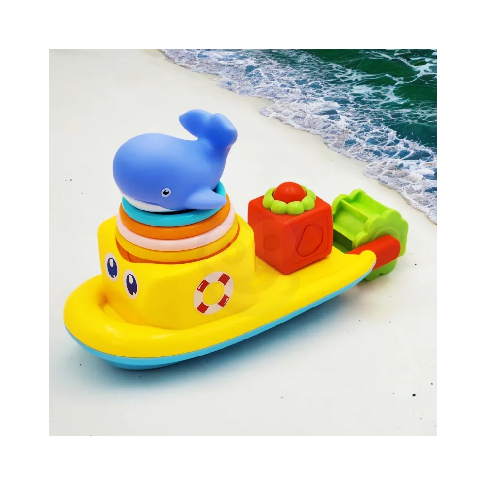 WOOPIE BABY Zabawka Wodna Statek Wieloryb Kubeczki Przelewowe