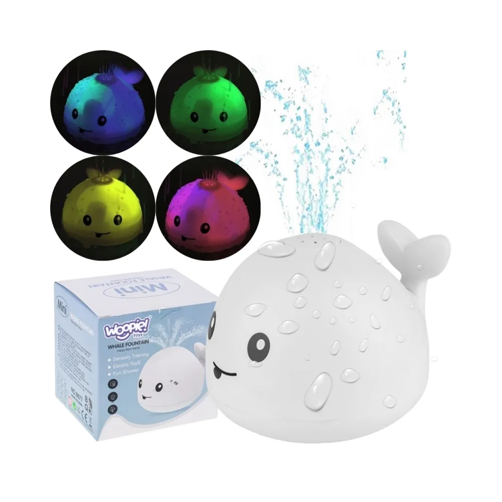 WOOPIE BABY Zabawka do Kąpieli Wieloryb Tryskający Wodą Fontanna LED