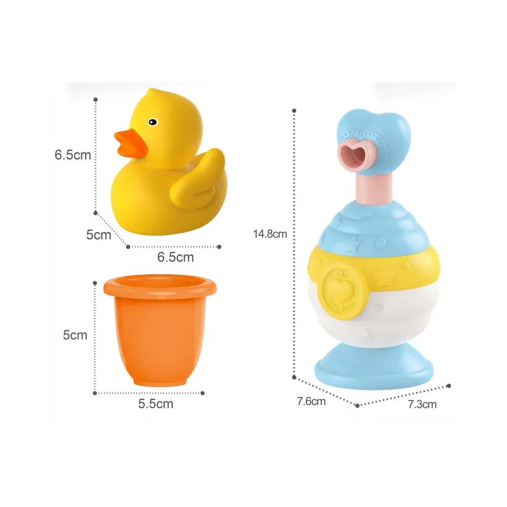 WOOPIE BABY Zabawki do Kąpieli Kubeczek + Kaczuszka + Dozownik Mydła Zestaw