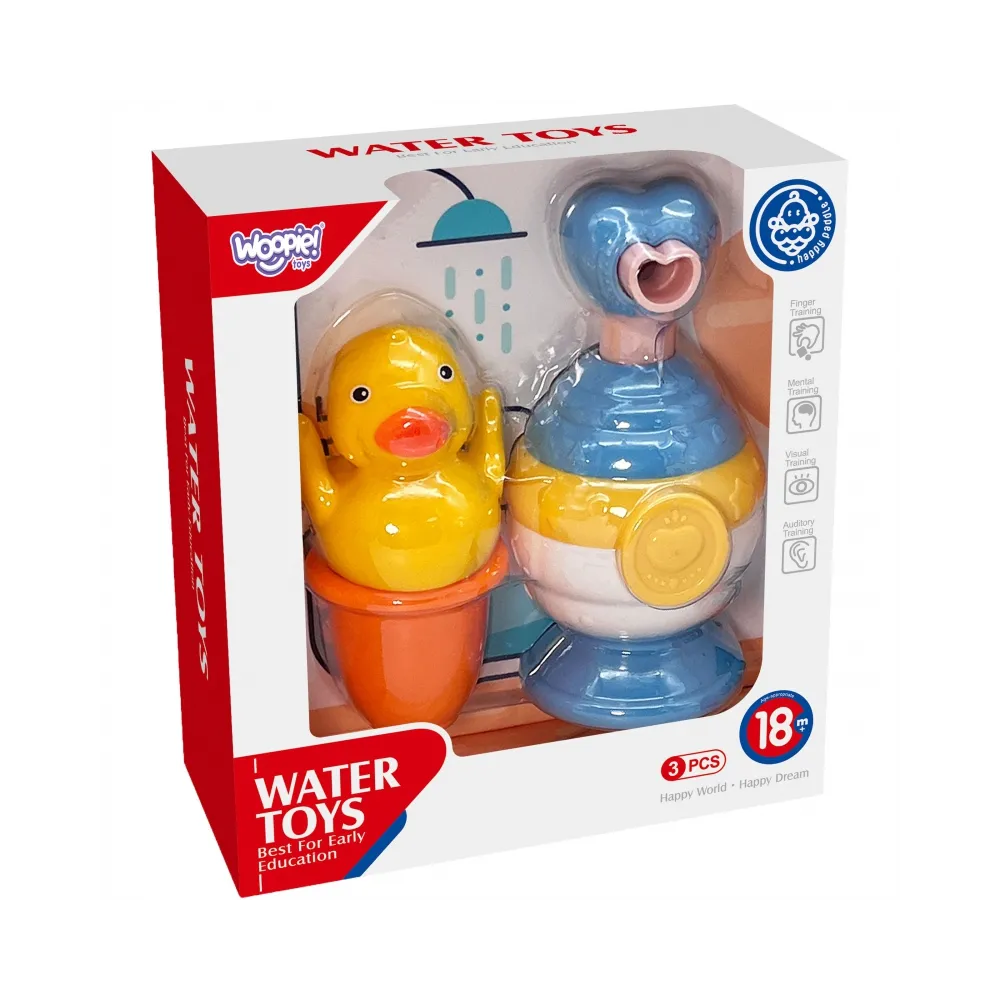 WOOPIE BABY Zabawki do Kąpieli Kubeczek + Kaczuszka + Dozownik Mydła Zestaw