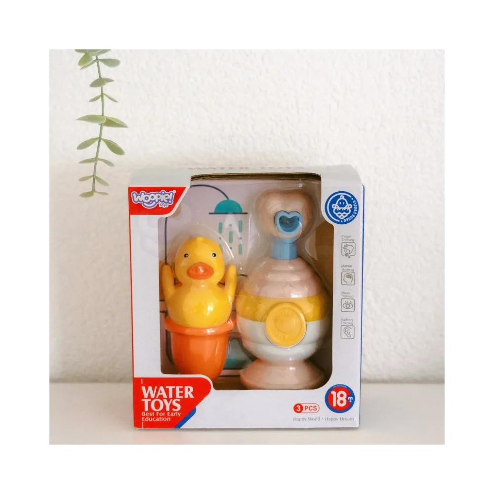 WOOPIE BABY Zabawki do Kąpieli Kubeczek + Kaczuszka + Dozownik Mydła Zestaw