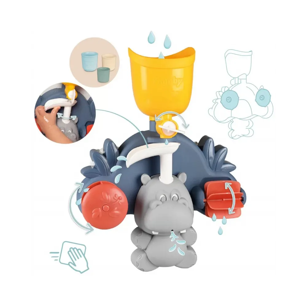 SMOBY Little Zabawka Motoryczna dla Dzieci Hipopotam do Kąpieli