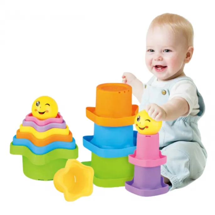 Kolorowa piramidka rozwijająca zdolności manualne maluszka