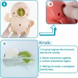 Woopie Żółw Żółwik Pływający Nakręcany Zabawka Do Kąpieli Różowy