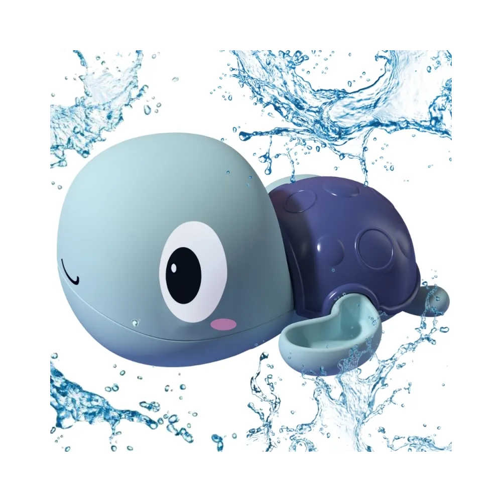 Woopie Żółw Żółwik Pływający Nakręcany Zabawka Do Kąpieli Niebieski