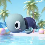 Woopie Żółw Żółwik Pływający Nakręcany Zabawka Do Kąpieli Niebieski