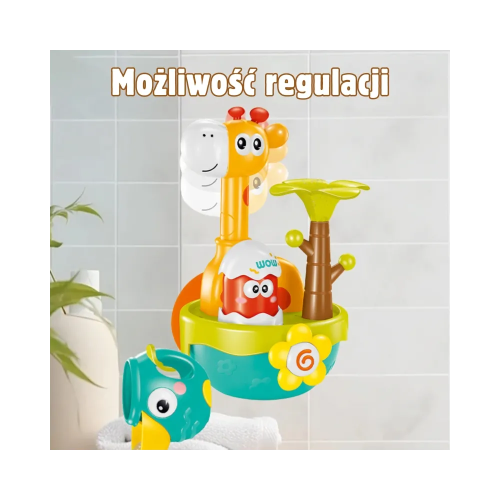 WOOPIE BABY Zabawka do Kąpieli Żyrafa z Lejkiem na Przyssawke