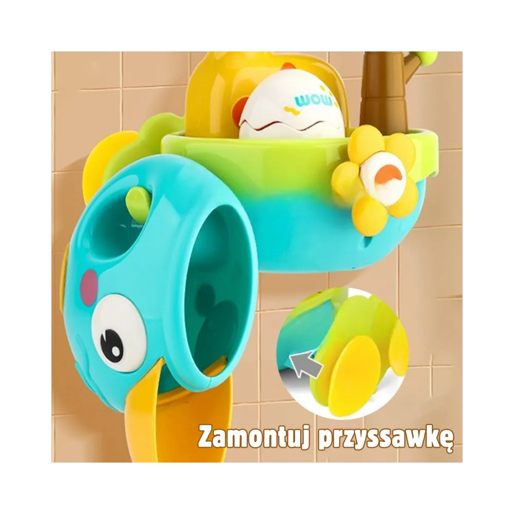 WOOPIE BABY Zabawka do Kąpieli Żyrafa z Lejkiem na Przyssawke