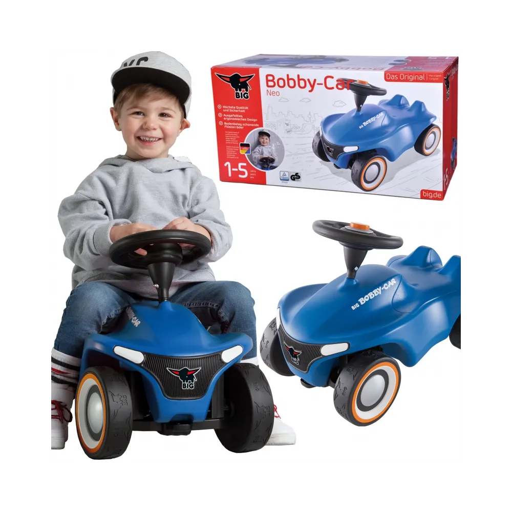 Niebieski jeździk dla dzieci Bobby Car Neo Blue