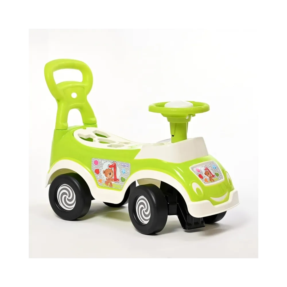 Bezpieczny jeździk z klaksonem zapewniający frajdę i rozwój