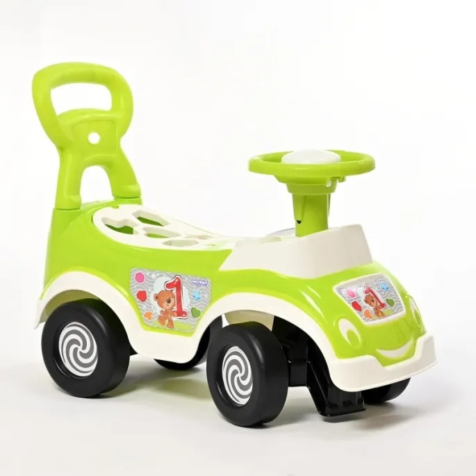 Bezpieczny jeździk z klaksonem zapewniający frajdę i rozwój