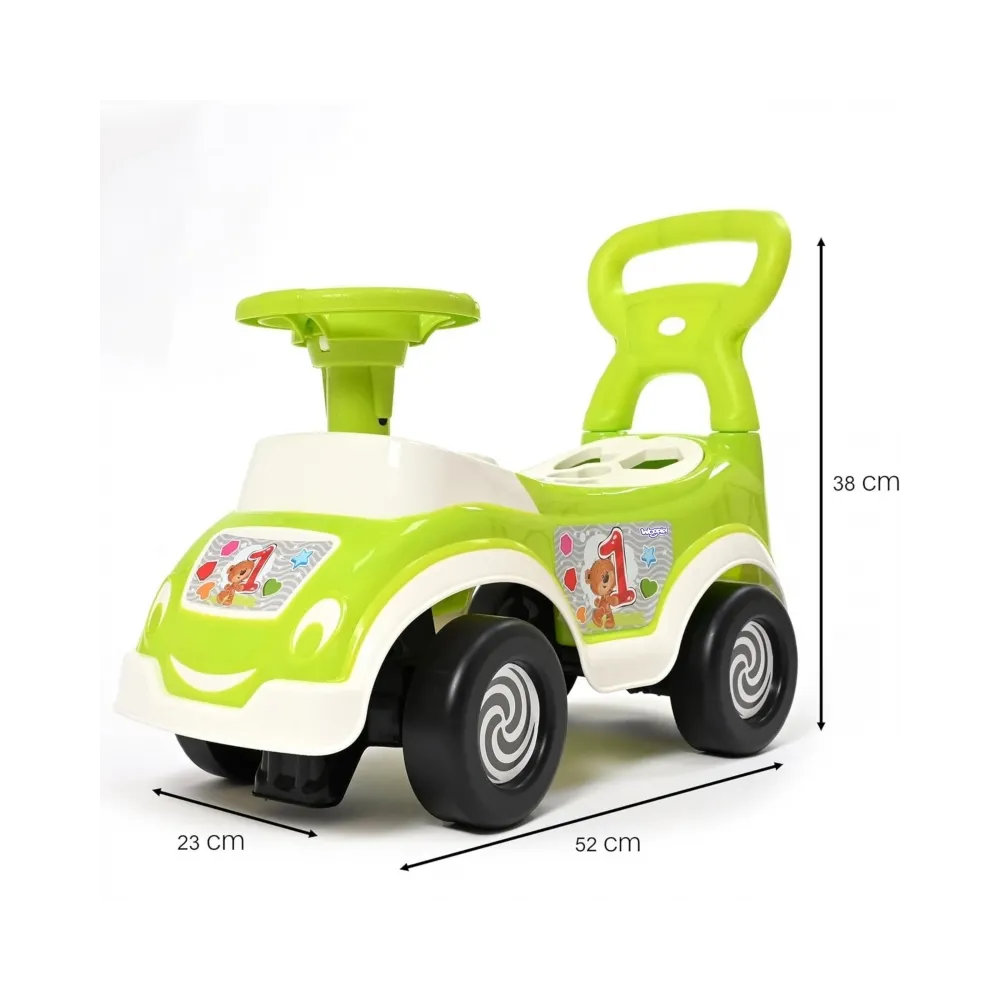 Kolorowy pchacz z oparciem dla stability i wygody dzieci