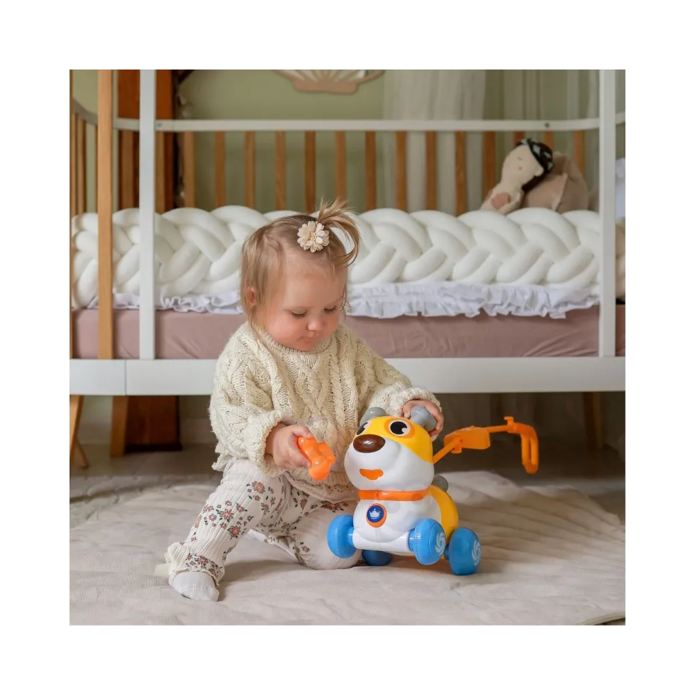 Piesek-pochłaniacz wesołości 360° dla małych odkrywców.