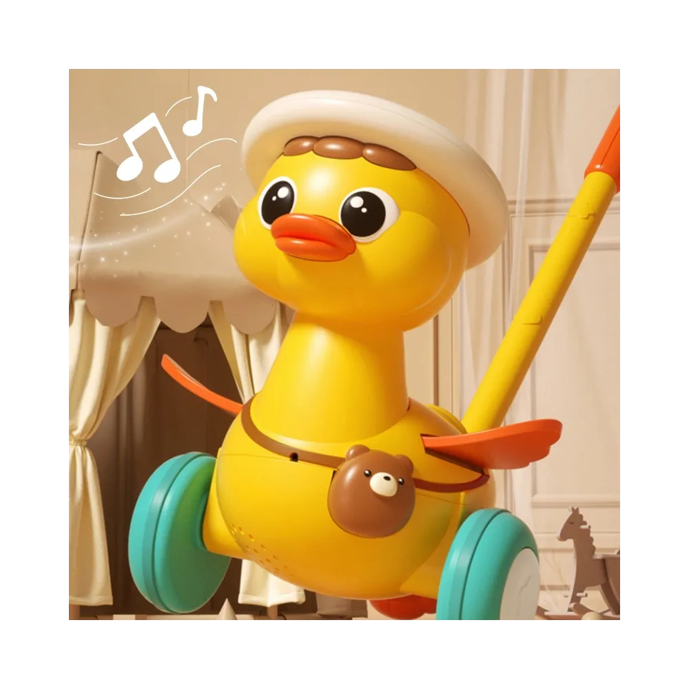 Kolorowa kaczuszka idealna dla maluchów rozpoczynających chodzenie