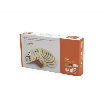 VIGA Drewniana Książeczka do Nauki Alfabetu i Angielskiego Montessori