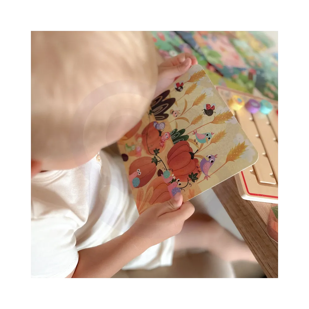 TOOKY TOY Drewniana Gra Nauka Liczenia Zwierzątka