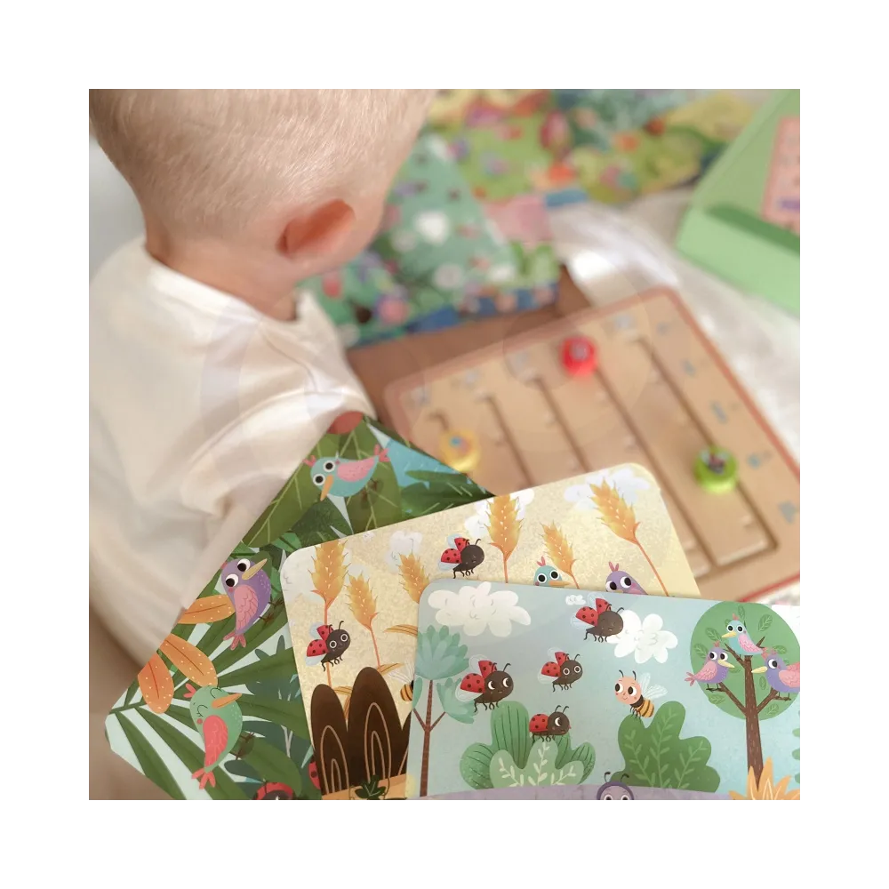 TOOKY TOY Drewniana Gra Nauka Liczenia Zwierzątka