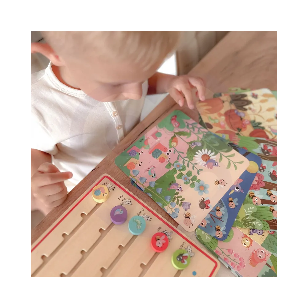 TOOKY TOY Drewniana Gra Nauka Liczenia Zwierzątka