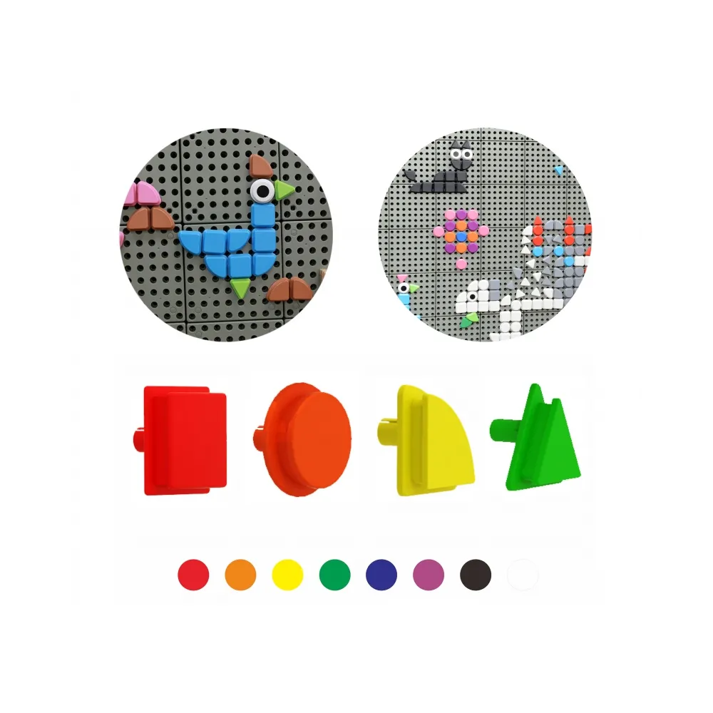 MASTERKIDZ Zestaw Kołeczki w kształcie figur geometrycznych 64szt do tablic STEM