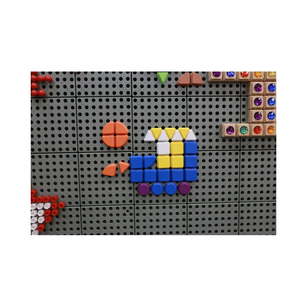 MASTERKIDZ Zestaw Kołeczki w kształcie figur geometrycznych 64szt do tablic STEM