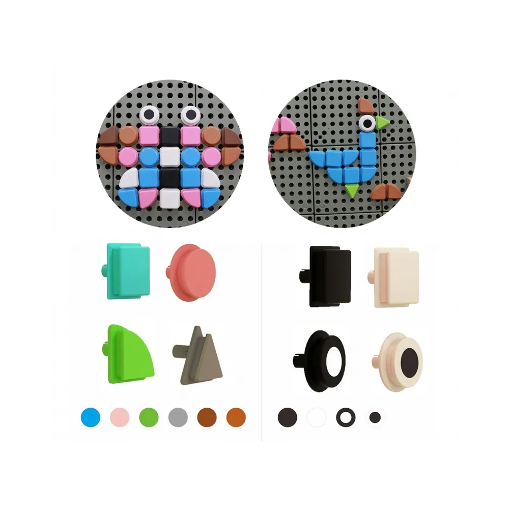 MASTERKIDZ Zestaw Kołeczki w kształcie figur geometrycznych 64szt do tablic STEM