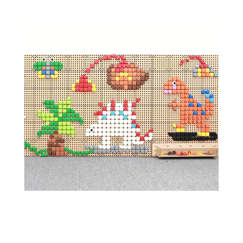 MASTERKIDZ Zestaw Kołeczki w kształcie figur geometrycznych 64szt do tablic STEM