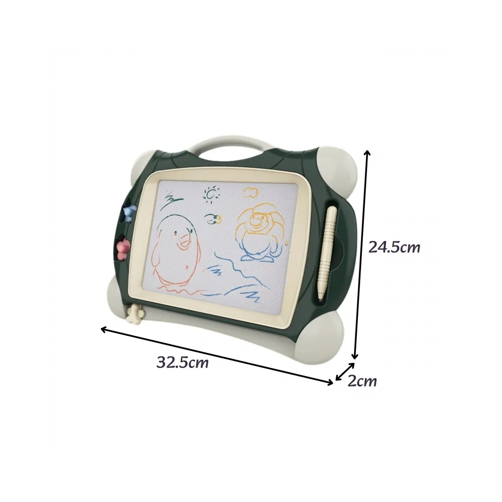 WOOPIE Znikopis Tablica Magnetyczna Kolorowa + 2 Stempelki Zielony