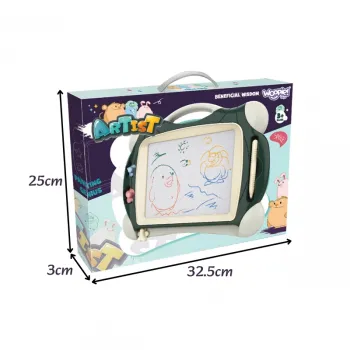 WOOPIE Znikopis Tablica Magnetyczna Kolorowa + 2 Stempelki Zielony