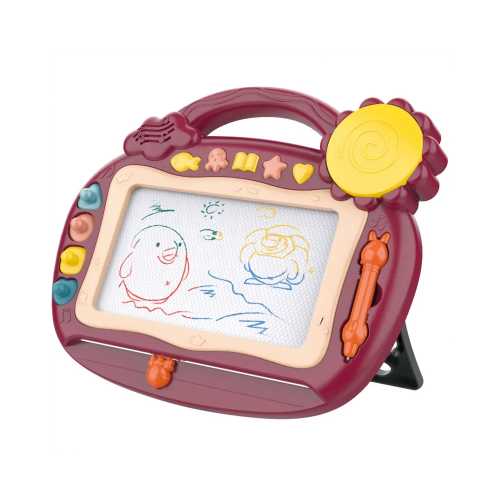 WOOPIE Znikopis Tablica Magnetyczna Kolorowa Stempelki Bordowy