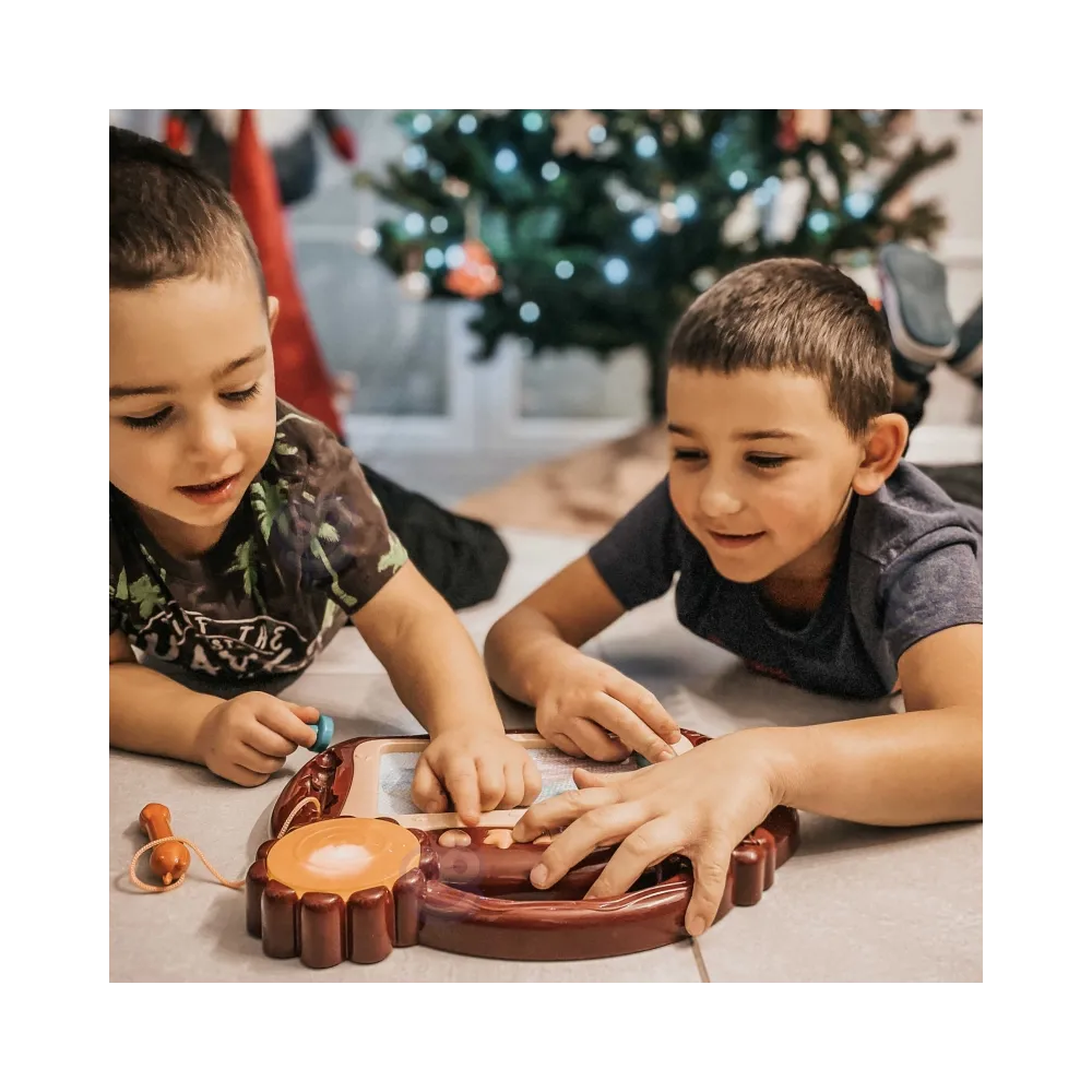 WOOPIE Znikopis Tablica Magnetyczna Kolorowa Stempelki Bordowy