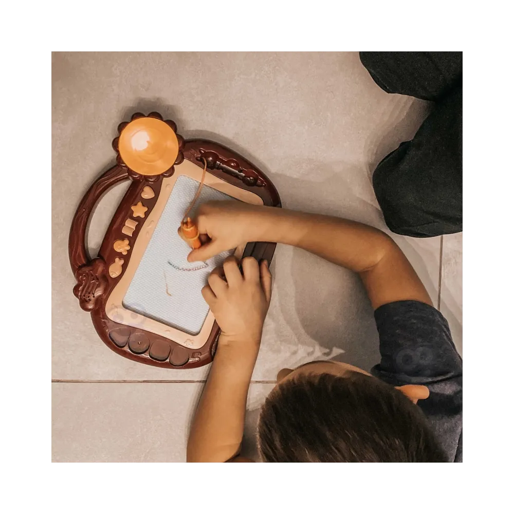 WOOPIE Znikopis Tablica Magnetyczna Kolorowa Stempelki Bordowy