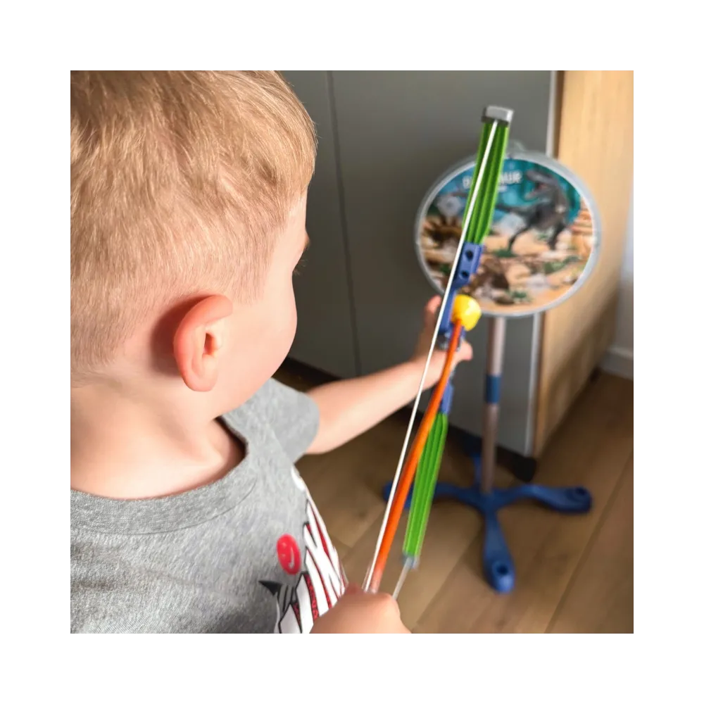 WOOPIE Zestaw Małego Łucznika Dinozaury Łuk Strzały Tarcza 32 el.