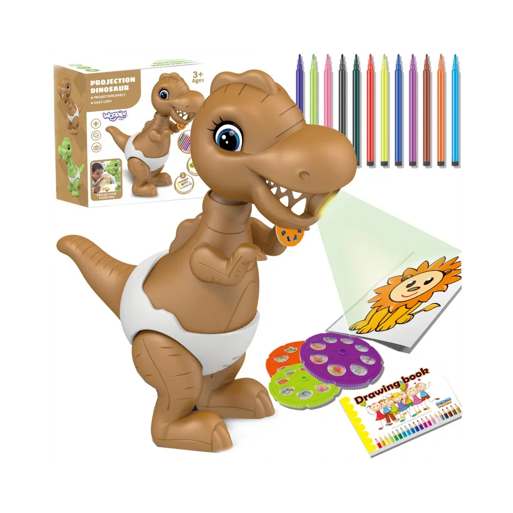 WOOPIE Dinozaur Projektor do Rysowania + Flamastry