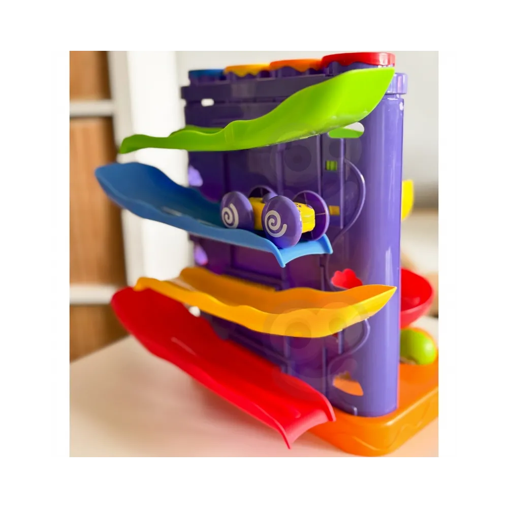 WOOPIE BABY Tor Kulkowy Kulodrom 3w1 Wbijak z Młoteczkiem Zjeżdżalnia dla Samochodzików