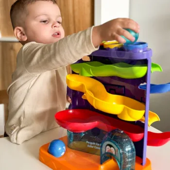 WOOPIE BABY Tor Kulkowy Kulodrom 3w1 Wbijak z Młoteczkiem Zjeżdżalnia dla Samochodzików